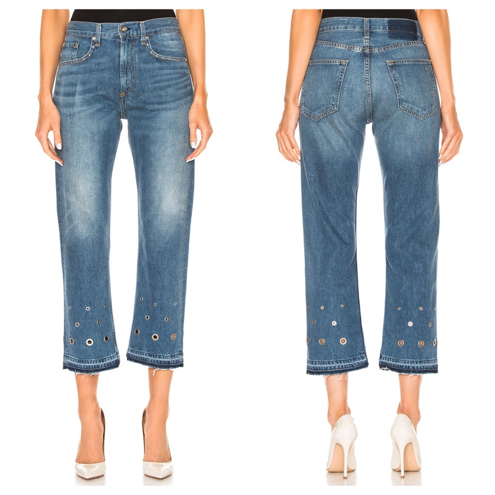 Rag & bone Vintage Crop Jeans Hyfielt Eyelet